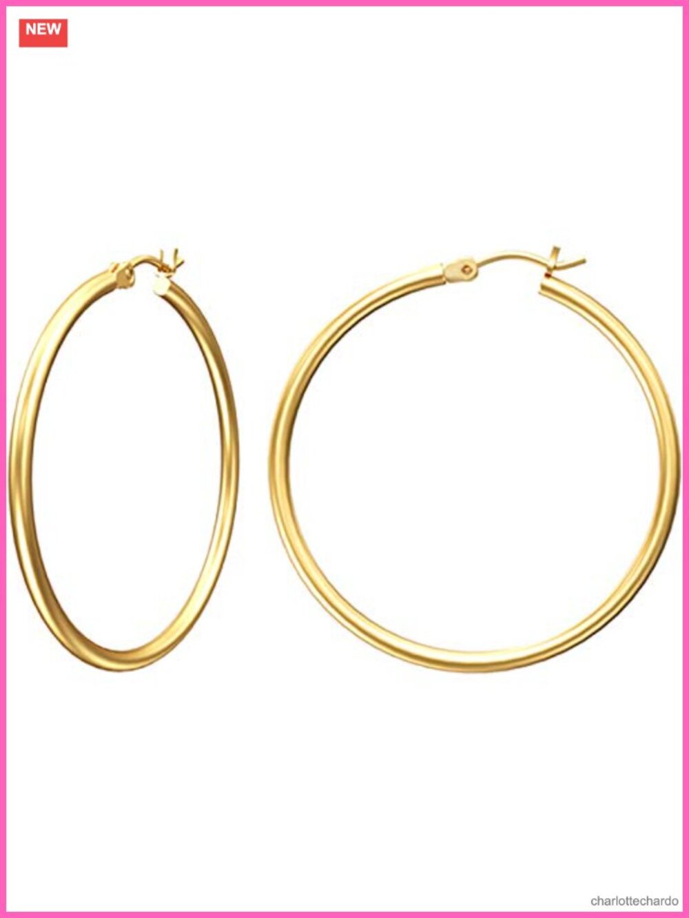 14K Gold Plated Hoop Earrings for Women Hypoallergenic Lightweight